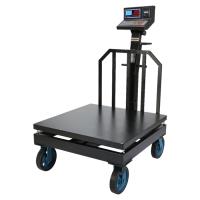 باسکول محک چاپگردار 2 تن مدل ۱۳۰۰۰ پلاس چرخدار (سینی ۱2۰×۱2۰ سانتیمتر)